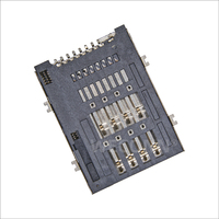 WECONN WL-SIM180-101 6PIN+1 H=1.80mm Connecteur de carte SIM Push-Push avec interrupteur de détection, Connecteur de carte SD personnalisable