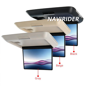 17.5 Inch Motorized Android 16 Flip Down Roof Mount Monitor Universal Overhead Car Screen WIFI BT <b>HDMI</b> Video Player IPS Screen - Product Image 1