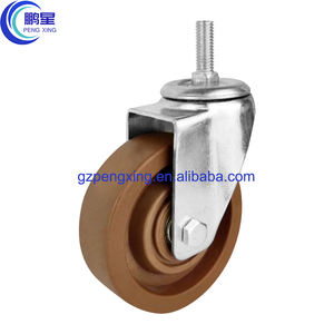 Penxing 3 4 5 Zoll Hochtemperatur-Rolle Doppelbremsen-Roller Trolley drehbare Schwerlast-Rolle Industrie-Rollen - Product Image 5