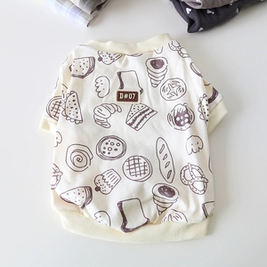 Venta caliente ropa para mascotas estilo japonés ropa para perros gordos estampados de moda <span class=keywords><strong>Bulldog</strong></span> francés sudaderas con capucha para perros Corgi suéter camisa al por mayor - Product Image 2