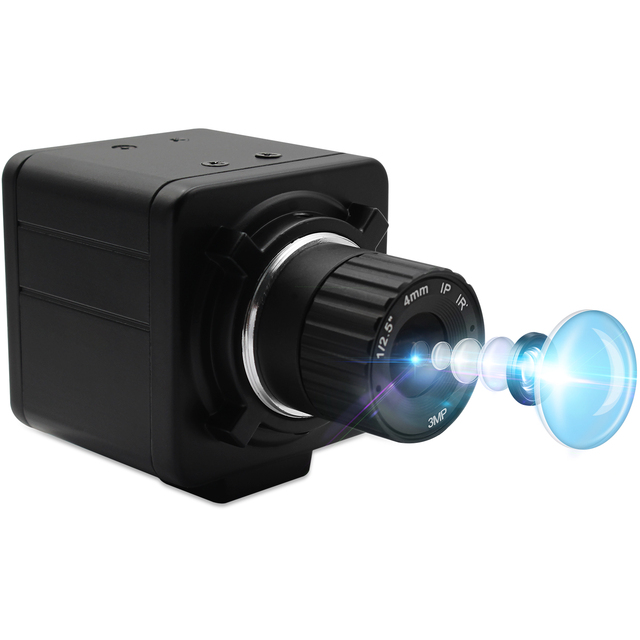 ELP 5MP Webcam CMOS OV5640 CS Lens Fixed Focus Web Cam Small Video USB Camera for Android Car, Home Office Security