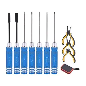 10 in 1 RC Tools Kits Box Set Screwdriver Pliers Hex Sleeve Socket Repair for RC Car Boat Models RC Car Boat Model tools