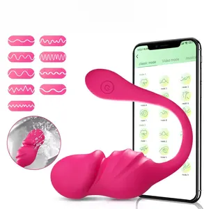 Kontrol aplikasi mainan seks getaran 9 mode getaran getaran getaran getaran untuk wanita mainan stimulasi vagina klitoris seks dewasa