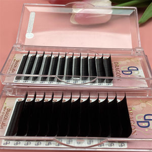 Pestañas Postizas Coreanas Dragon Lash, Color Negro Mate, PBT, 0.03/0.05/0.07mm, Efecto Volumen Natural, Hechas a Mano, Curvatura J B C CC D M L - Product Image 2