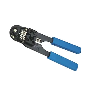 HT-210C RJ45 Manual Network Cutting Striping Crimping Hand Tools Round Cable Stripping