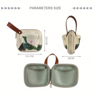 Juego de Tazas de Té de Viaje Estilo Chino, Estuche de EVA con Cierre, Resistente al Agua, para Café y Té, Tetera de Porcelana Duradera - Product Image 6
