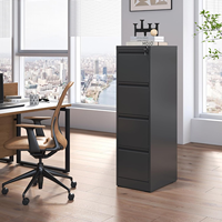 Armoire de classement mobile en acier moderne à 4 tiroirs réglables pour chambre et hôtel