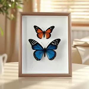 Cornice Fotografica Moderna con Esemplare di Farfalla Misteriosa Ecologica, Ornamento Natalizio Creativo e Personalizzato da Appendere al Muro - Product Image 6