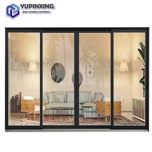 Français Coulissant Mur en Verre Télescopique Moderne Extérieur Extérieur Patio Arrière Alliage d'Aluminium Portes Coulissantes - Product Image 2