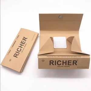Wholesale Manual Durable Classic for Accessories Kit Organic Unbleached <b>Rolling</b> Paper Grinder Metal <b>Tray</b> Glass Filter Tip - Product Image 2