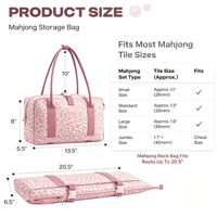 Leere amerikanische Mahjong-Tasche, 2-teiliges Set, Kachelhalter, Tragetasche, Mattenhalter, verdickte Basis, langlebig, wasserabweisend