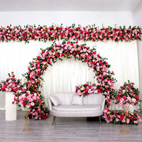Bunga Sutra Imitasi Pink Modern Berkualitas Tinggi Buatan Tangan untuk Dekorasi Pintu Pelaminan, Rangkaian Bunga, dan Bola Bunga, Tahan Lama dan Tidak Mudah Rusak