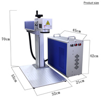 Machine de marquage laser à fibre de type fendu 50W avec coupeur d'imprimante laser source laser Raycus pour la fabrication de bijoux