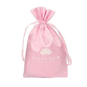 Sacs cadeaux de mariage en satin de luxe personnalisés pour perruques, sacs anti-poussière en satin, sacs à cordon en satin pour bijoux – Vente en gros - Product Image 1