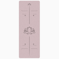 Geruchlose Matte PU-Yogamatte Rutschfest Verstärkt Verschleißfest 5mm Dick 183cm Lang für Sport Luxuriöse Bodennutzung