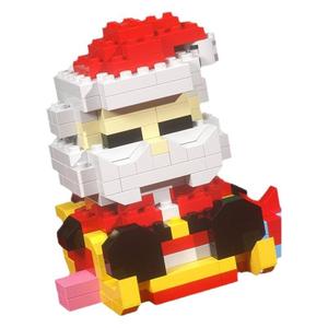 <b>Mini</b> <b>Christmas</b> Train Bell Decoration Kids Gift Puzzle Assembling Plastic Blocks Toys Featuring Santa Claus Elk Snowman Lights - Product Image 6