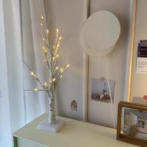 Snowman <b>Solar</b> <b>Powered</b> LED Birch Tree Lamp 5m Warm White <b>Light</b> <b>Indoor</b> Decor Modern Style 2700K Portable Christmas Lighting - Product Image 6