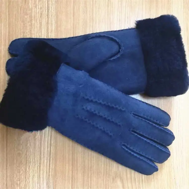 Double face Merino leather shearing Sheepskin gloves