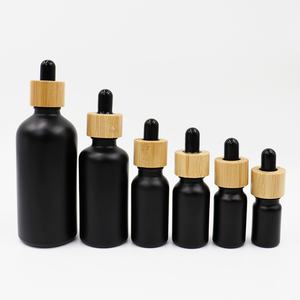 Custom Skin Care 15ml 30ml <b>50ml</b> 100ml Bamboo Glass Dropper <b>Bottle</b> Serum <b>Bottle</b> Bamboo Lid Screw Cap 100pcs MOQ Screen Printing - Product Image 3