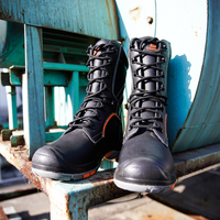 Botte de travail tactique en cuir uniforme résistante à l'huile et au glissement pour hommes pour l'industrie lourde OEM