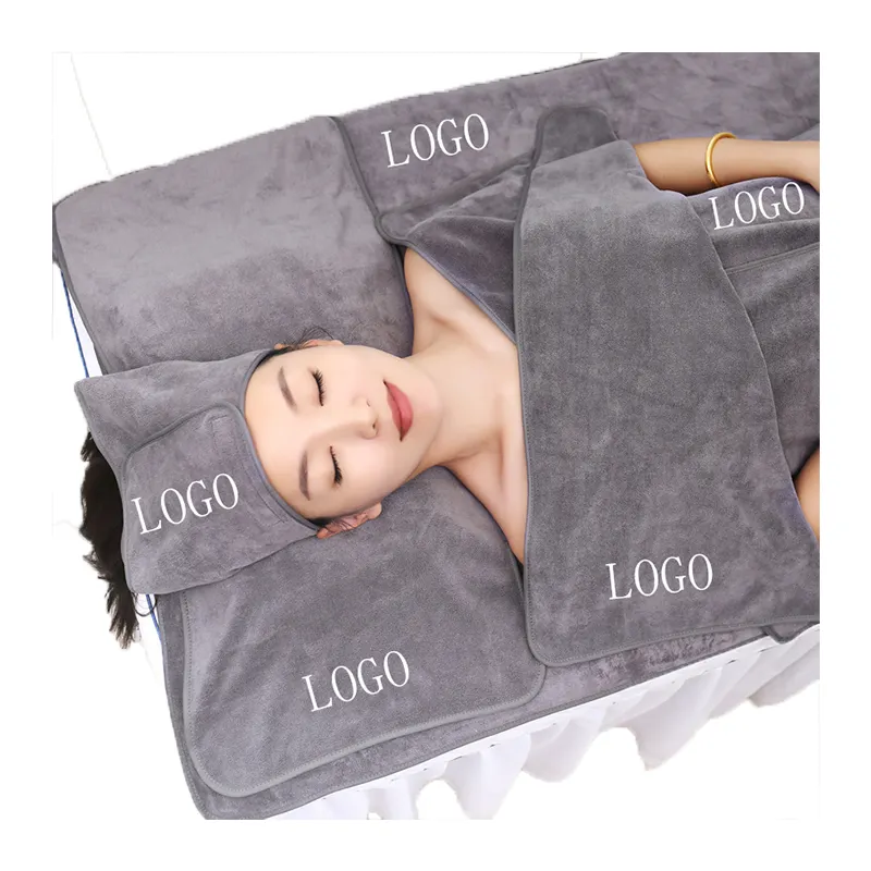 Изготовленный на заказ логос супер мягкие spa банное полотенце для всего тела комфортного контакта с кожей из микрофибры быстросохнущие спа салонов комплект полотенец