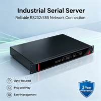 Servidor Serial de 16 Puertos para Montaje en Rack, RS232/485, Gigabit Ethernet, 1U, Modbus RTU/TCP, SCADA, Automatización Industrial, YLDJ-0216