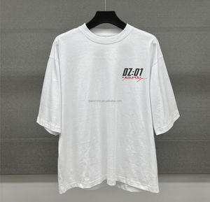 Streetwear Designer T-shirts à épaules tombantes Coton Sérigraphie T-shirt Boxy lourd T-shirts graphiques surdimensionnés personnalisés Hommes - Product Image 1