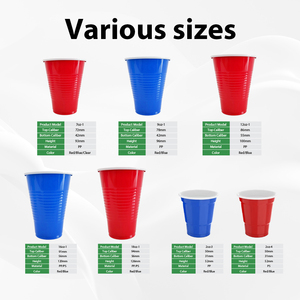 Ensemble de jeu de beer pong avec logo personnalisé, gobelets <span class=keywords><strong>en</strong></span> <span class=keywords><strong>plastique</strong></span> PP jetables bleus et rouges - Product Image 3