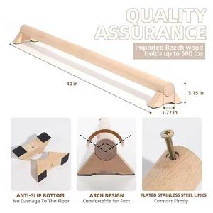 Barra de Equilibrio de Madera Rain de 120 cm, Equipo de Entrenamiento de Gimnasia para el Hogar, Barra de Ejercicio de Equilibrio para Adultos, Equipo de Fitness Unisex - Product Image 4