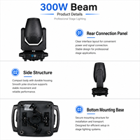 Lampe LED professionnelle 365W à faisceau mobile pour scène avec contrôle DMX512 et couleurs RVB pour DJ et événements