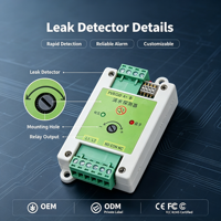 Détecteur de fuite d'eau E-5continents RS485 Modbus mural, capteur non positionnel, sensibilité réglable 9-36V pour sous-sols