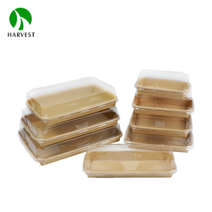 Tái chế cấp thực phẩm đưa ra để đi giấy tráng miệng Khay cho bao bì thực phẩm - Product Image 4