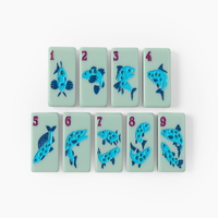 Jeu de tuiles de Mahjong américain en acrylique à quatre couches Western Horseshoe avec motifs personnalisés pour la vente en gros de cadeaux et de jeux aux détaillants