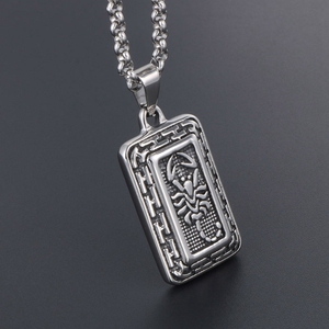 Collier de <span class=keywords><strong>scorpion</strong></span> en acier inoxydable pour hommes, style rétro, Punk, Animal, pendentif, dogtag, mode <span class=keywords><strong>Rock</strong></span>, bijoux, cadeau - Product Image 2