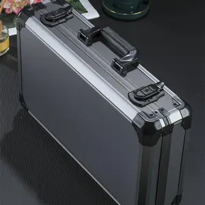 Portable 24 Slots Display Case Suitcase Travel Aluminium Clock Watch Box Packaging Watch Briefcase