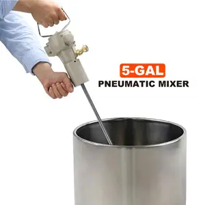5 Gallon Hand-held Manual Automatic Lift Type Explosion-proof Pneumatic Mixer Stainless Steel Impeller Industrial Agitator