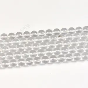 Polished Gemstone Loose Beads AAA A Natural Clear Crystal Quartz Beads for Jewelry Making 4-12mm