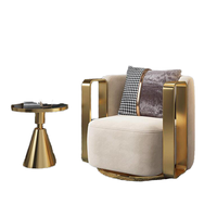 Fauteuil d'appoint pivotant de luxe à une seule place en velours, design moderne pour appartement, salle à manger, hall d'hôtel, salon