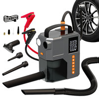 Démarreur de voiture tout-en-un 6000 mAh avec puissance de crête de 600 A et compresseur d'air 150 PSI pour démarrage d'urgence et gonflage des pneus