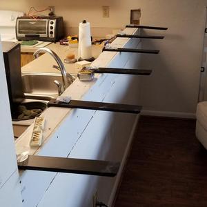 <strong>Black</strong> Powder Coated Carbon Steel Granite Quartz Stone Hidden Single-Side 4-6mm Thick ISO9001 Certified OEM/ODM Service <strong>Bracket</strong> - Product Image 4