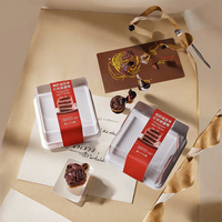 Boîte à gâteau rectangulaire en plastique PET jetable écologique, matériaux recyclés - Emballage transparent en blister promotionnel pour pâtisseries