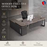 Bureau de direction personnalisé, bureau de direction en forme de L, bureau de direction en bois de luxe, OEM ODM, logo personnalisé, taille personnalisée, mobilier de bureau