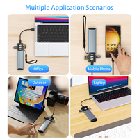 Lector de tarjetas TF y SD multifuncional Almacenamiento USB 3,0 TF/SD Tipo-C con adaptador OTG Estuche para lector de tarjetas