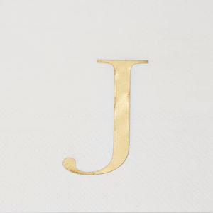 Servilletas de Boda y Cóctel Blancas con Monograma 'J' en Lámina Dorada, 3 Capas, Paquete de 50, 4x8 Pulgadas, Estilo Bolsa, Directo de Fábrica, OEM/ODM - Product Image 3