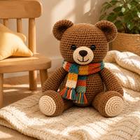 Jouets en peluche faits main en tissu tricoté, poupées douces au crochet, jouets en peluche tricotés, animaux doux, jouets en peluche en coton tricoté sur mesure