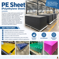 Plaque en polypropylène/UHMWPE/HDPE 4x8 en gros, planche à découper, qualité alimentaire, résistante à la chaleur