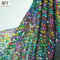 Tissu Nanyee Textile Rainbow Light respirant à 4 voies avec dos en maille et paillettes pour chapeau béret