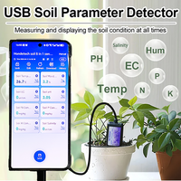 Équipement de surveillance agricole HONDE : Analyseur de nutriments du sol, capteur de test d'humidité, de température, de conductivité électrique (EC) et de NPK, sortie RS485 USB Type-C