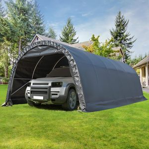 12 * 24ft Portable En Acier Étanche Durable Haute Qualité Pliable Arche Voiture Parking Tente Auvent Abri <span class=keywords><strong>Moto</strong></span> <span class=keywords><strong>Garage</strong></span> Bas <span class=keywords><strong>Prix</strong></span> - Product Image 2