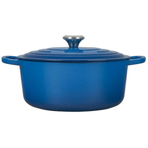 Bright Houseware Kitchen Best Cookware Cocotte en fonte émaillée antiadhésive 3QT Bleu <span class=keywords><strong>Marseille</strong></span> Métal Écologique Européen - Product Image 3